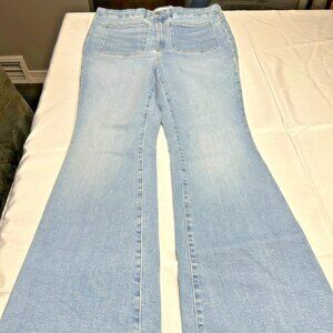 Good American Good Legs Patch Pocket Flare Jeans Size 15 Flare Y2K Revival